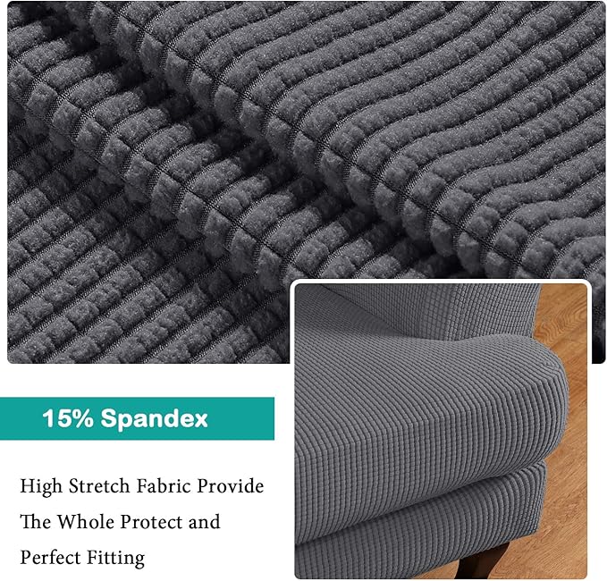 Turquoize Wingback Chair Covers 2 Piece Wing Chair Slipcover Stretch Slipcovers