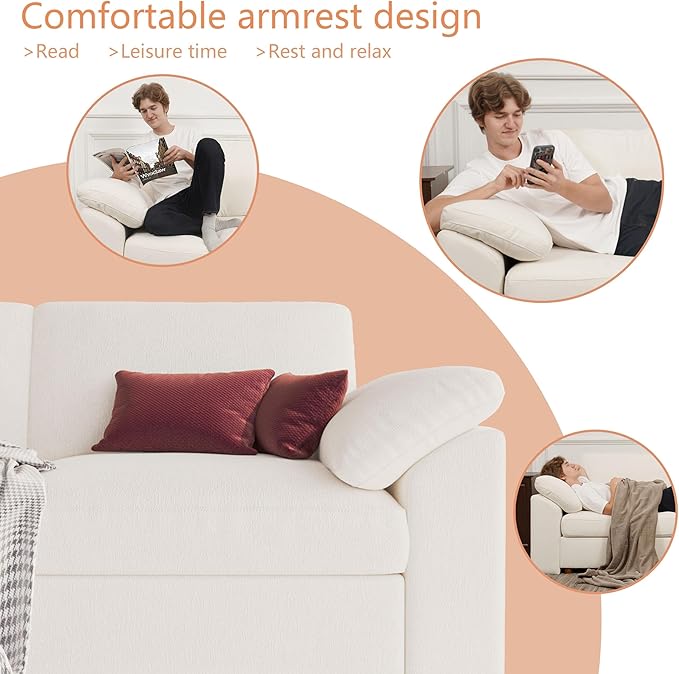 EASE MOOSE Oversized U Shape Sectional Modular Sofa, Wide Deep seat Sectional