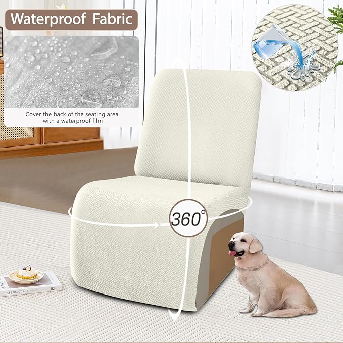 ALIECOM 100% Waterproof Recliner Sectional Couch Covers L Shape Stretch Corner