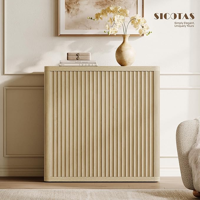 SICOTAS Buffet Cabinet with Storage Sideboard Accent Modern Credenza with Doors