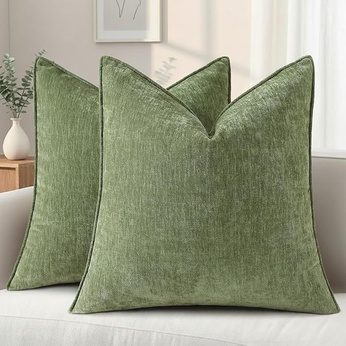 decorUhome Summer Couch Euro Sham Throw Pillow Covers 24x24 Set of 2,