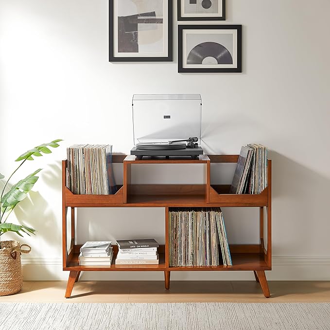 Crosley Furniture Asheville Mid-Century Modern Media Console Record Player Stand