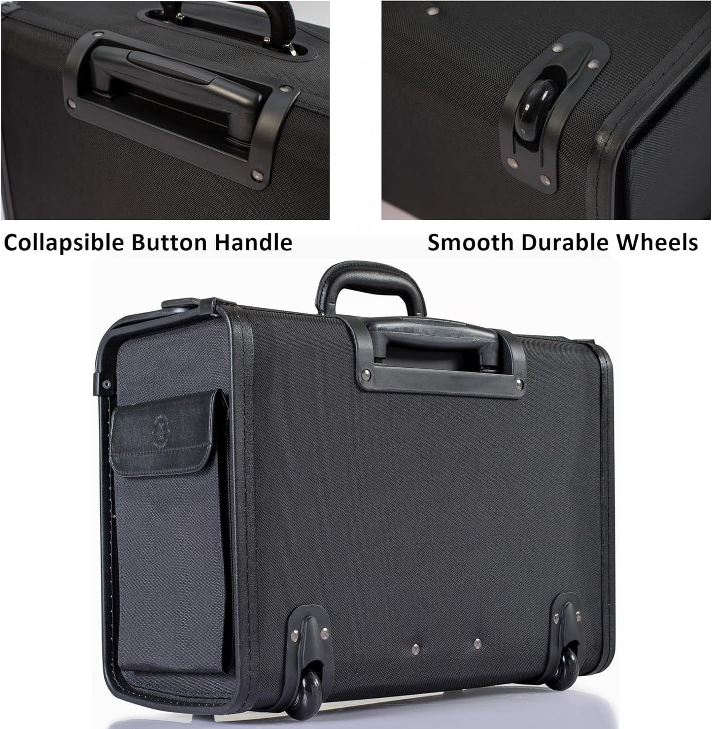HAMMER ANVIL 19 Wheeled Briefcase Rolling Case Sales Sample Pilot Lawyer Attache