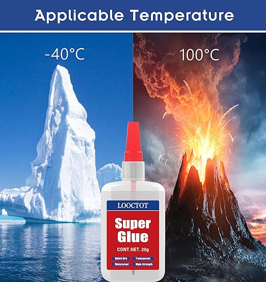 Super Glue with Brush Applicator & Nozzle, 3D Printer Thick Glue