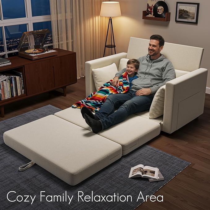 Convertible Sofa Bed, 2 in 1 Pull Out Loveseat Sleeper Sofa | 78.7” Folding