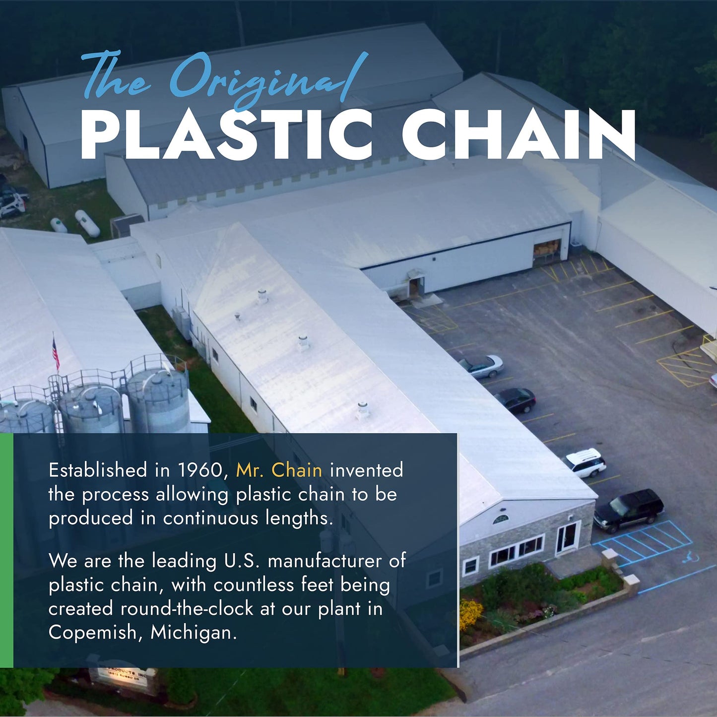 Mr. Chain Plastic Barrier Chain, Green, 1.5-Inch Link Diameter, 100-Foot Length (30004-100)
