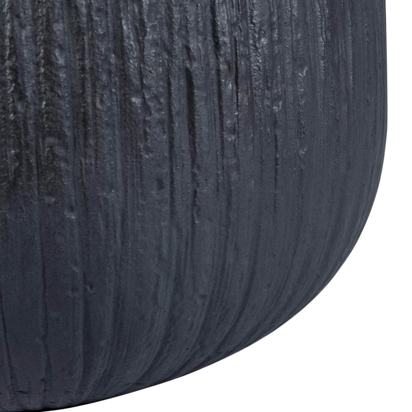 SAFAVIEH Outdoor - Francia Black Concrete Ficonstone Planter Pot with Drainage Hole, Frost Resistant Garden Planter for Patio, Deck, Indoor Outdoor Use, 15.7" W x 15.7" D x 14" H (PAT1523A)