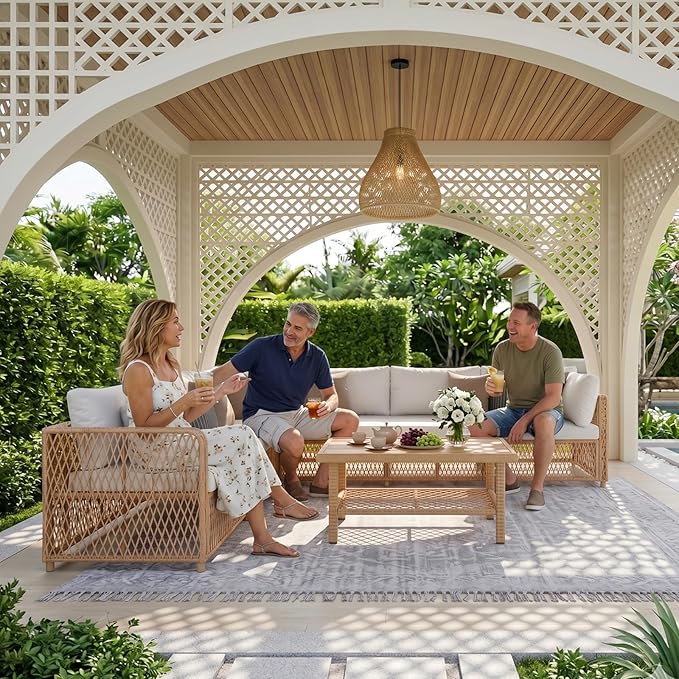ABCASA Outdoor Patio Sectional Furniture Set