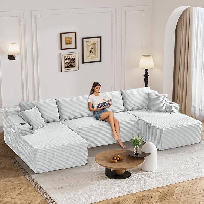 133" Oversized Cloud Boneless Sofa Couch
