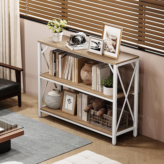 Homeiju Entry Table 40" Width, 3-Tier Entryway Table