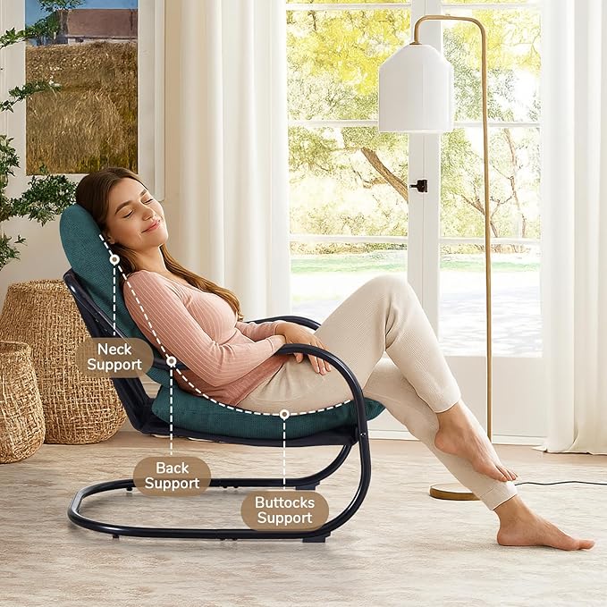 Peace nest Modern Accent Chair, Soft Upholstered Armchair