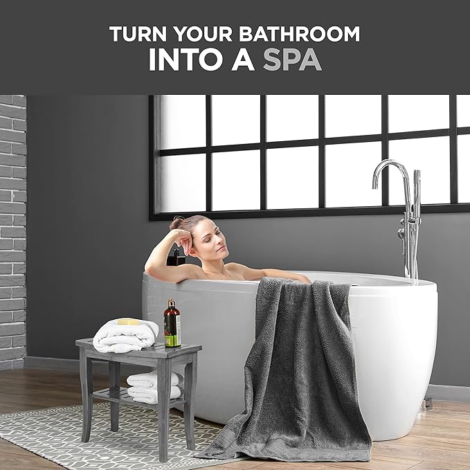 Grey Shower Bench