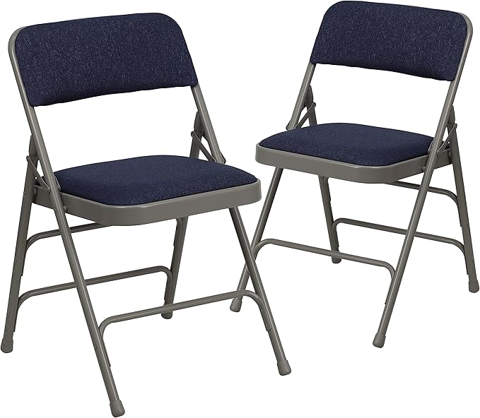 Flash Furniture 2 Pack HERCULES Series Curved Triple Braced & Double Hinged
