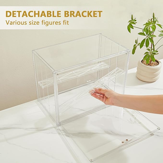 LXLXXL Acrylic Display Case for Collectibles 3 Layer Adjustable Figure Display