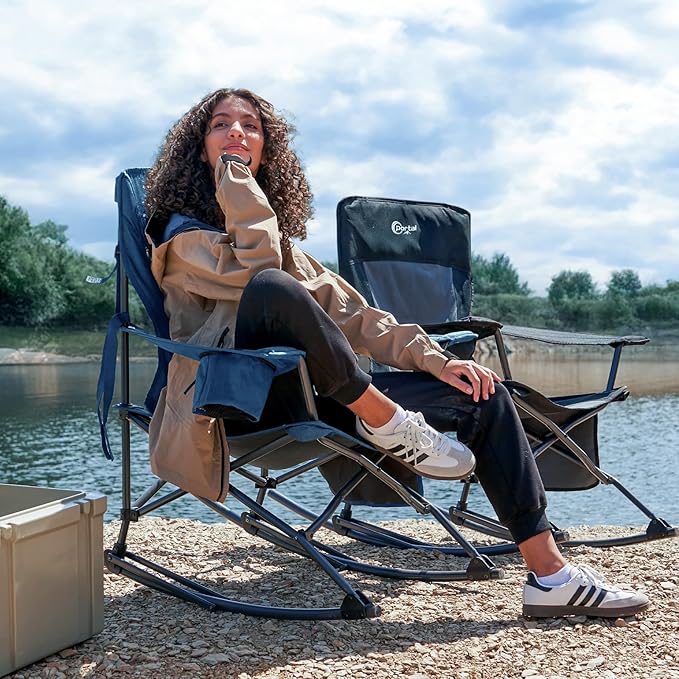 Portal Outdoor Rocking Chair Camping Folding Portable Rocker