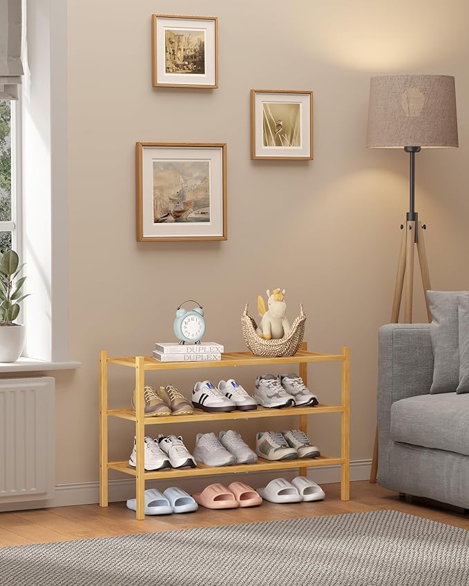 Kitsure Bamboo Wooden Shoe Rack