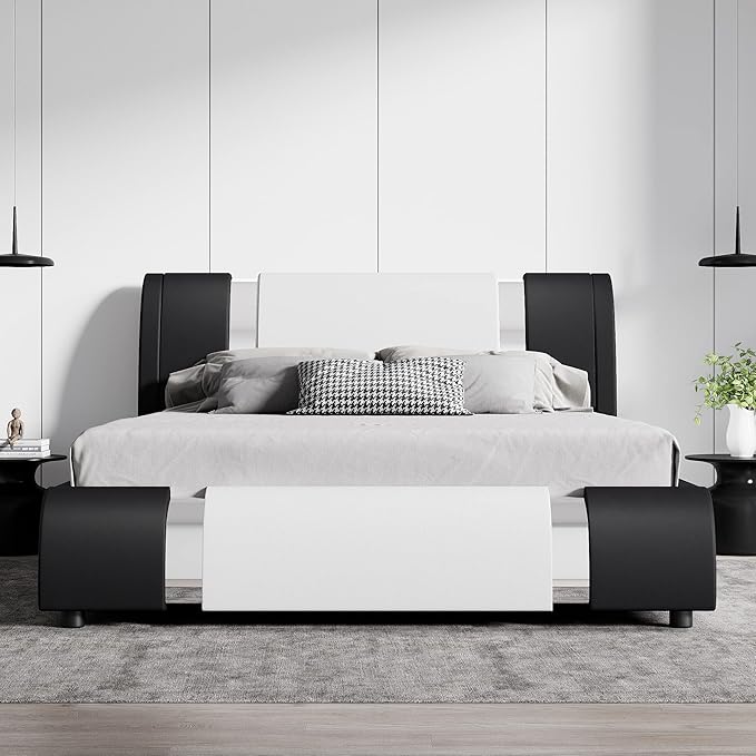 SHA CERLIN Queen Platform Bed Frame