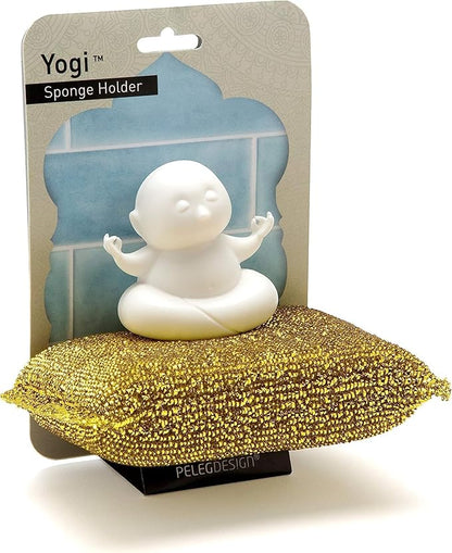 PELEG DESIGN Yogi Sponge Holder, Cute Plastic Sponge Holder