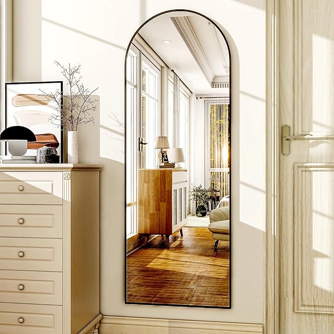 HARRITPURE 59"x16" Arched Full Length Mirror, Arch Floor Mirror