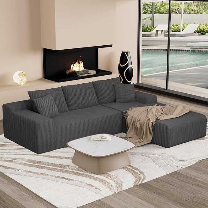 105" Convertible Sectional Couch