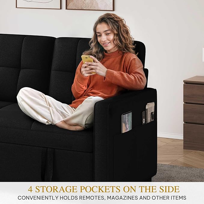 DWVO 55" Convertible Sofa Bed, 3-in-1 Sleeper Sofa
