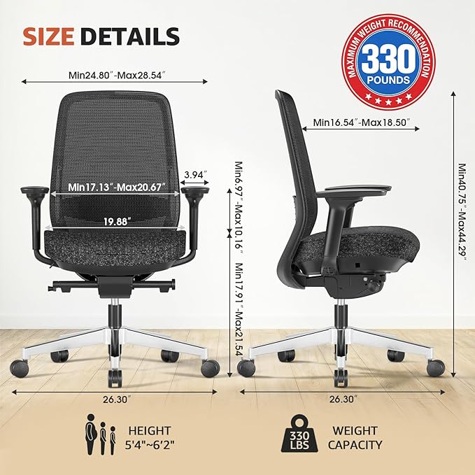 ErgoSift M2 Ergonomic Office Chair High Back Mesh Computer Desk Chair