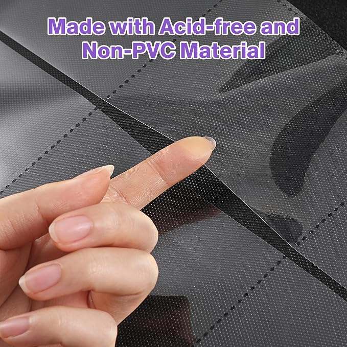 Toploader Binder, Holds 360 Toploaders, 100 Toploaders INCLUDED, 9-Pocket PU Cover Top Loader Binder for 3" x 4" Rigid Toploader, Ringless Double-Sided Toploader Card Binder for TCG, Sport Cards