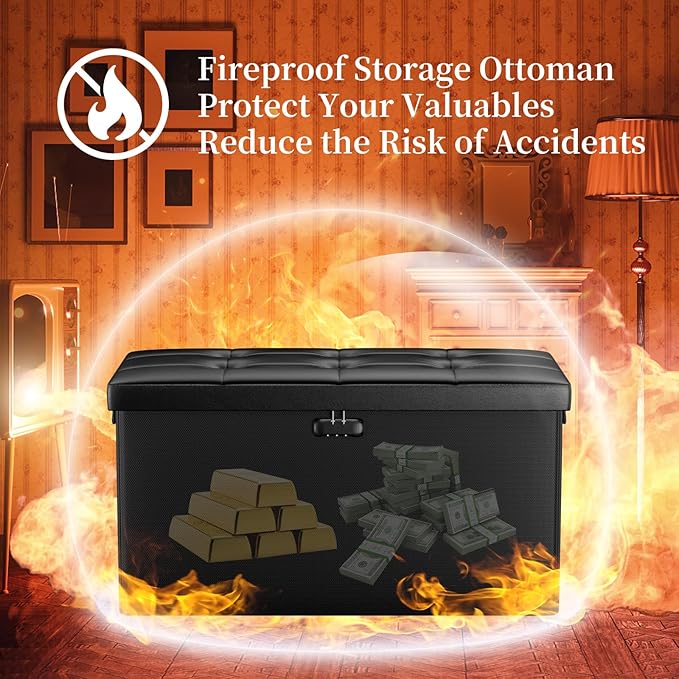 DocSafe Storage Ottoman Bench