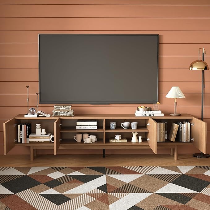 86.61" Mid-Century Modern TV Stand