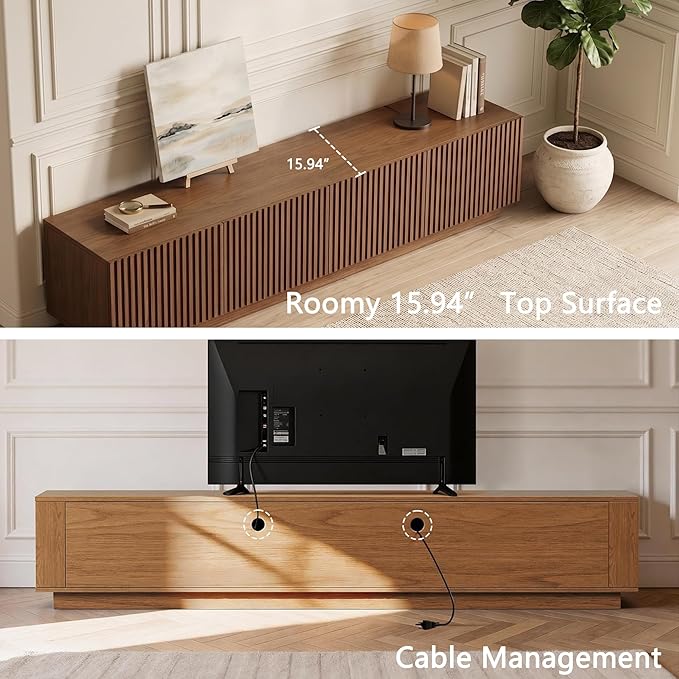86.61" Mid-Century Modern TV Stand
