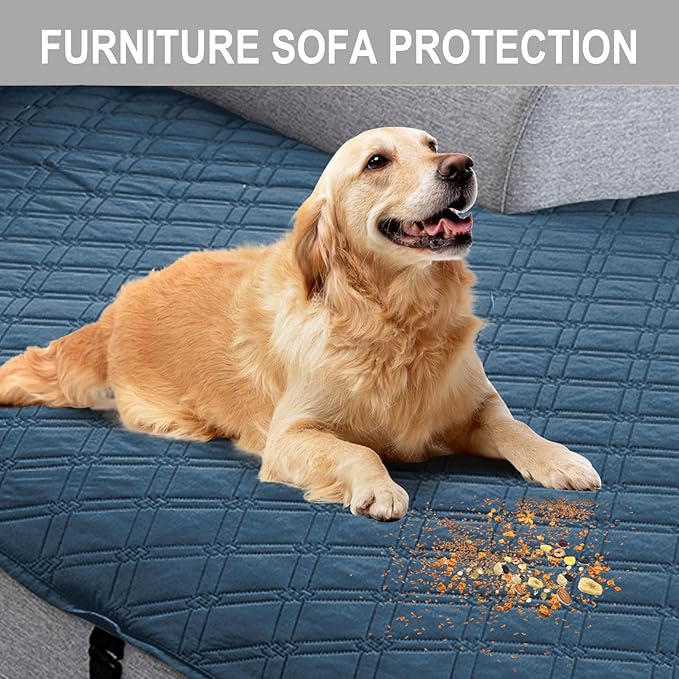 Genina L Shape Couch Cover, Sectional Couch Chaise Covers, Waterproof Washable