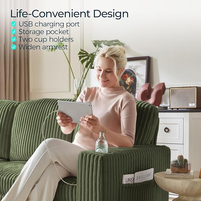 LINSY HOME Sectional Sleeper Sofa