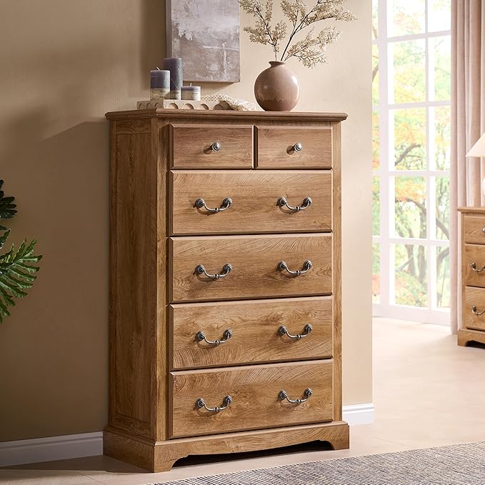 T4TREAM 48" Tall 6 Drawers Dresser Chests