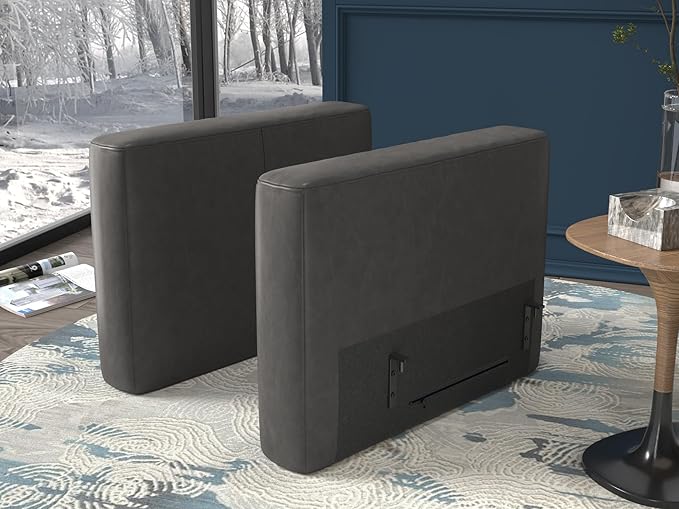 EASE MOOSE Armrest Module for Modular Sectional Sofa, Faux Leather Side