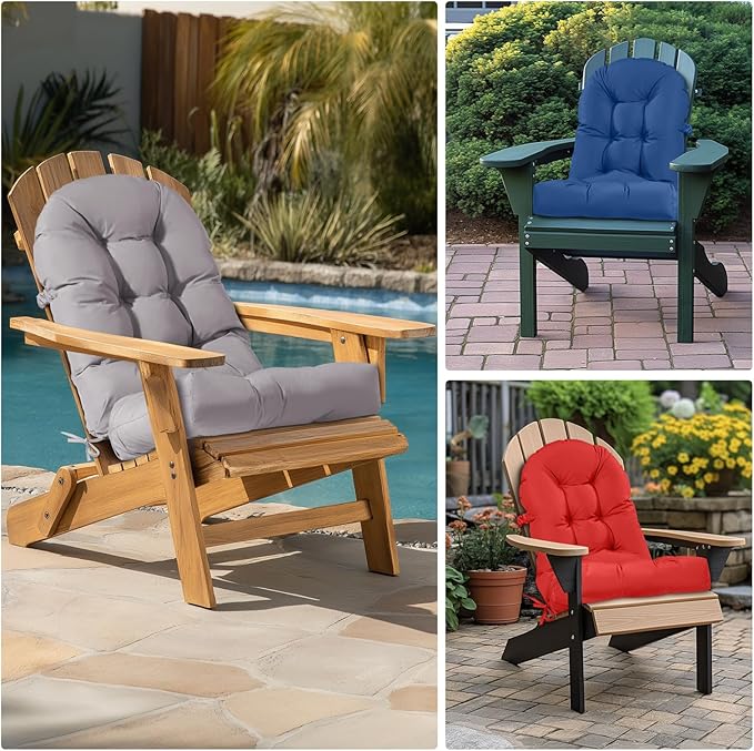 Adirondack Chair Cushion Tufted Waterproof Outdoor Rocking Chair Cushions