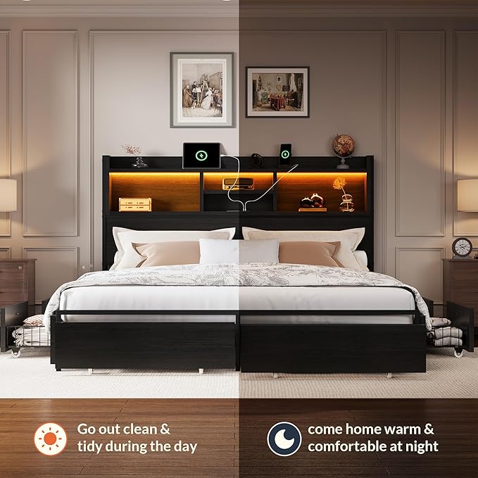 LARMACE Queen Size Bed Frame