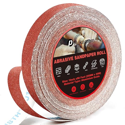 Emery Cloth Roll, 100 Grit Sandpaper Roll, Wet and Dry Emory Cloths