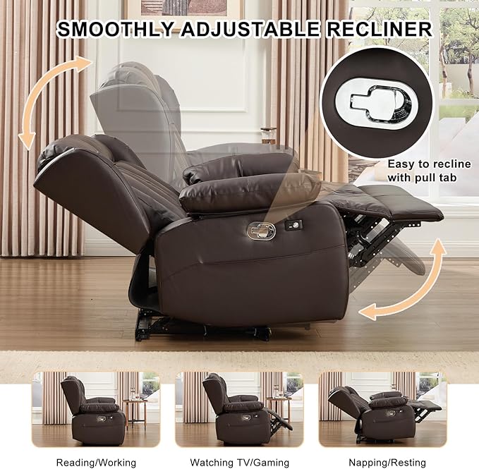 Loveseat Recliner Sofa, RV Recliner Couch, Manual Reclining Loveseat