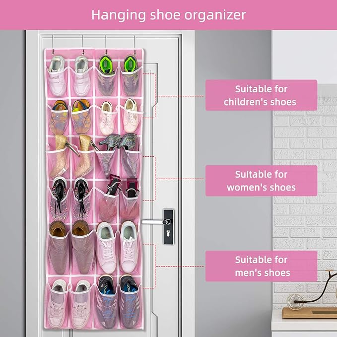 SAVERHO Hanging Shoe Organizer, Over The Door Shoe Organizer