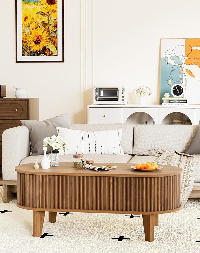 Oval Lift Top Coffee Table