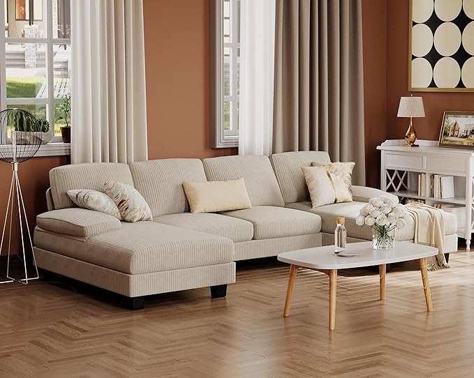 Furmax Sectional Couches for Living Room, U-Shaped Sofa Couch