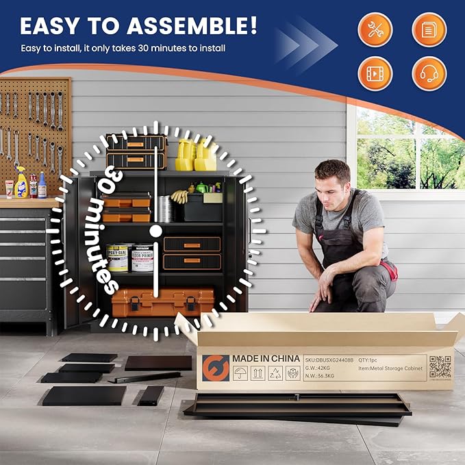 Yizosh Metal Garage Storage Cabinet