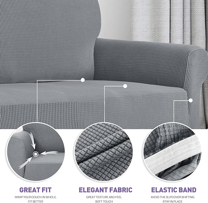 ZNSAYOTX Super Stretch Chair Slipcover Universal Sofa Chair Covers