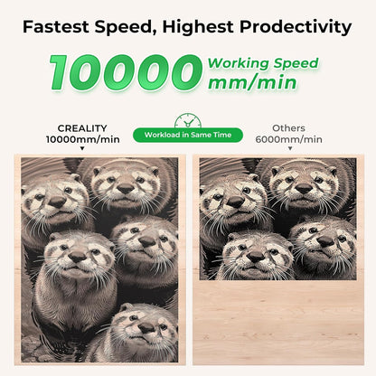 Creality Falcon 5W Laser Engraver Machine, 72w High Precision 0.06mm Laser Cutter and Engraving Machine for Wood Metal Leather Acrylic Glass, 10000mm/min, Offline Usage, CNC Laser Engraver