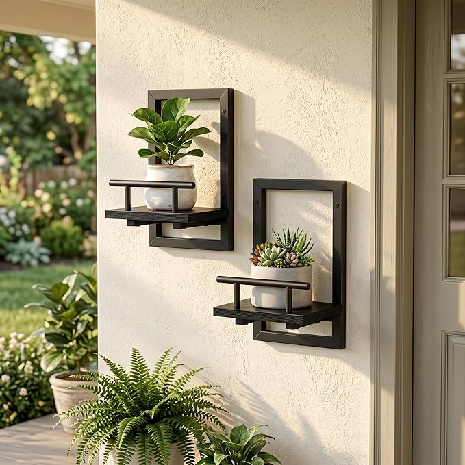 Sbosbo Floating Shelves for Wall, Plant Shelf Indoor, Wall Planters for Indoor