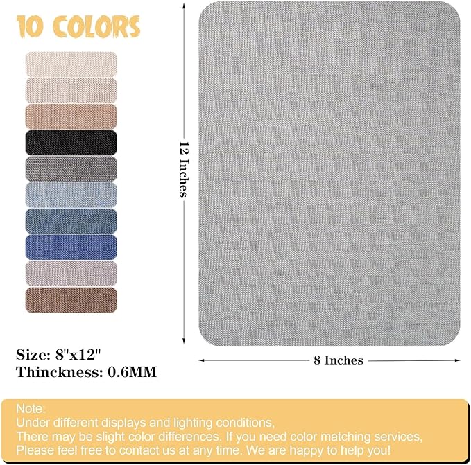 Canvas Repair Patch 8 x12 Inch, Self-Adhesive Waterproof Linen Repair Patches
