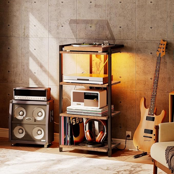 HOOBRO 4-Tier AV Media Stand, Media Console