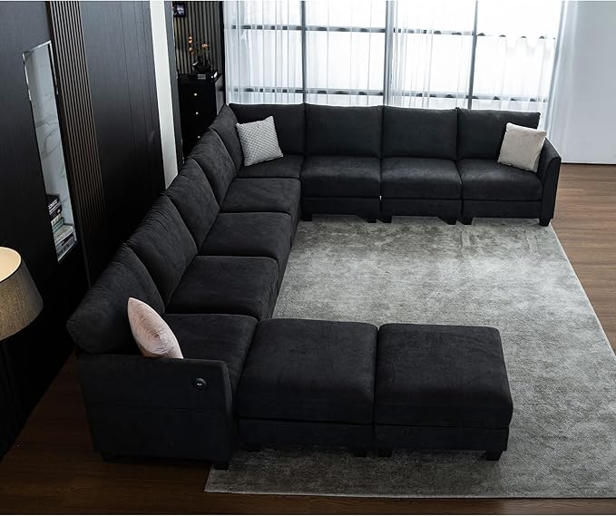 150.4" Large Sectional Couches for Living Room, 8 Seater L Shaped Modular