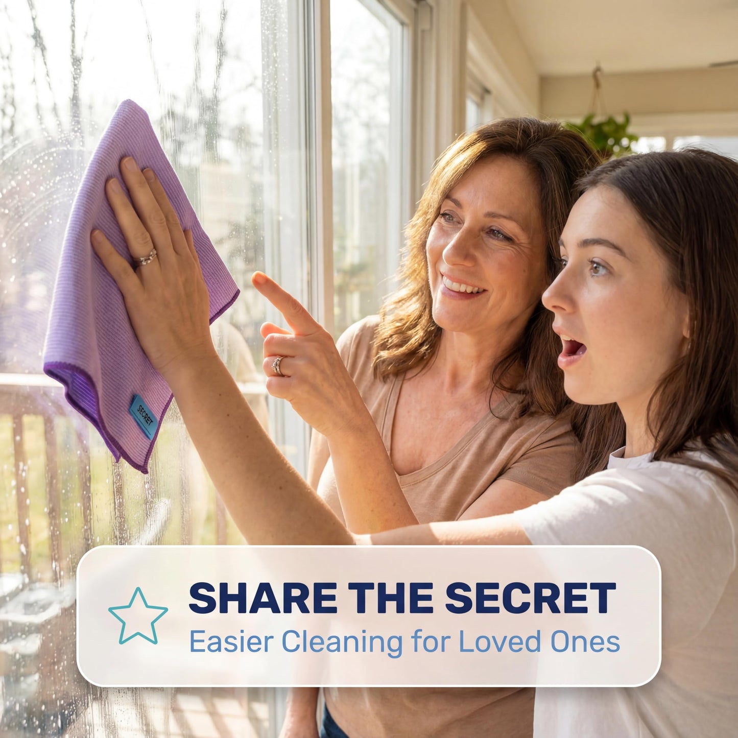 Pure-Sky Microfusion Window Thickened Magic Cleaning Cloth - Microfiber Streak Free Cleaning Cloths Reusable Magic Cleaning Wipes for Windows Glass Magic Streak Free No Wiping Marks Glasses Cleaner
