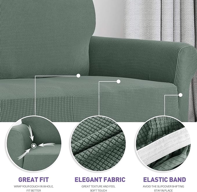 ZNSAYOTX Super Stretch Couch Cover Universal Sofa Covers